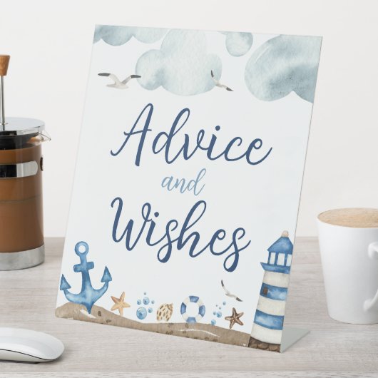航海のアドバイスと願い赤ちゃんシャワーのサイン 台座サイン (インサイチュ)