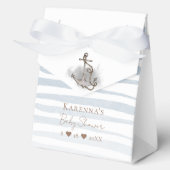 航海のアドベンチャーホワイトベビーシャワー フェイバーボックス (正面)