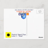 航海のアルファベットの信号文字I ポストカード (裏面)