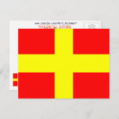 航海のアルファベットフラグ信号文字R ポストカード (正面/裏面)