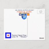 航海のアルファベットフラグ信号文字W ポストカード (裏面)