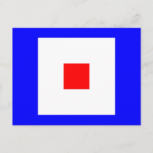 航海のアルファベットフラグ信号文字W ポストカード (正面)