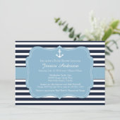 航海のウェディングシャワーまたはベビーシャワーの招待状 招待状 (スタンド正面)