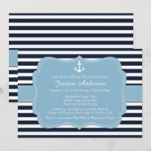 航海のウェディングシャワーまたはベビーシャワーの招待状 招待状 (正面/裏面)