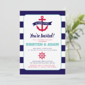 航海のウェディングシャワー招待状いかりアウエー 招待状 (スタンド正面)