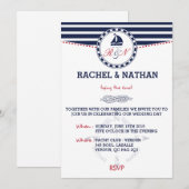 航海のウェディング招待状 - 結び目を締める 招待状 (正面/裏面)