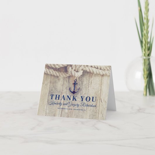 航海のウェディング　サンキュー サンキューカード (正面)