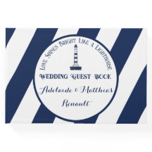 航海のエレガントストライプの結婚-Navy Blue，ホワイト