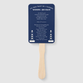 航海のエレガントストライプの結婚-Navy Blue,ホワイト ハンドファン