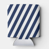 航海のエレガントストライプの結婚-Navy Blue,ホワイト 缶クーラー (裏面)