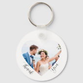 航海のエレガント結婚の写真 キーホルダー (正面)