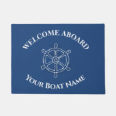 航海のカスタムいかりホイールNavy Blue ドアマット (正面)