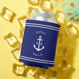 航海のカスタムいかり（青） 缶クーラー