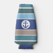 航海のカスタムストライプモノグラムボトルクール ボトルクーラー (正面)