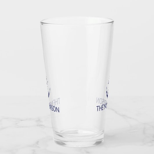 航海のカスタムボートネームネイビーブルーいかり タンブラーグラス (左)