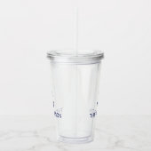 航海のカスタム船名ネービーブルーいかり アクリルタンブラー (右)