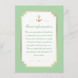 航海のカスタムMint Whiteの挿入結婚カード エンクロージャーカード