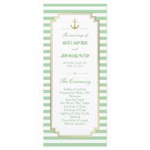 航海のカスタムMint White Program Rack Card