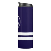 航海のカッコいいいかりおよび白ストライプ タンブラー (回転右)