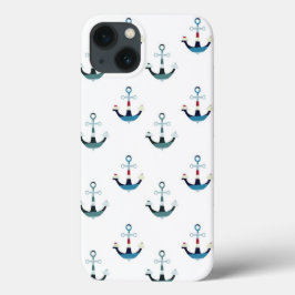 航海のカラフルいかり iPhone 13ケース