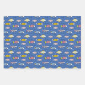 航海のカラフル型 ラッピングペーパーシート (正面)