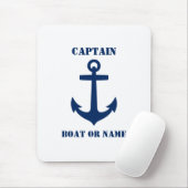 航海のクラシックいかりキャプテンボート又はネイビー マウスパッド (マウス)