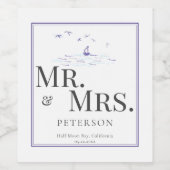 航海のクラシック船海軍ミセス結婚ズ ワインラベル (シングルラベル)