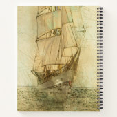 航海のクラシック船舶（ニュートラル） ノートブック (裏面)