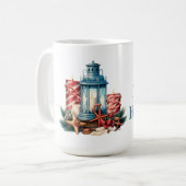 航海のクリスマスのカスタマイズ コーヒーマグカップ (正面左)