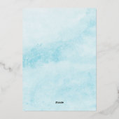 航海のクリスマスの海と挨拶の写真金ゴールド 箔シーズンカード (裏面)