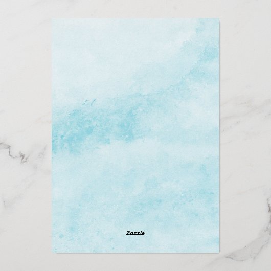 航海のクリスマスの海と挨拶の写真金ゴールド 箔シーズンカード (裏面)