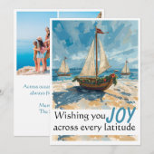 航海のクリスマスカード シーズンカード (正面/裏面)
