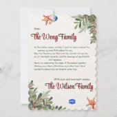 航海のクリスマスグリーティングカード 招待状 (裏面)