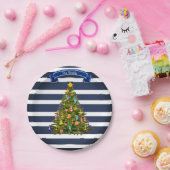 航海のクリスマスツリーカスタム ペーパープレート (パーティー)