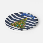 航海のクリスマスツリーカスタム ペーパープレート (アングル)