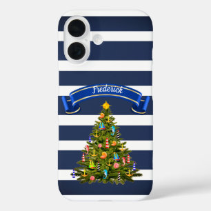 航海のクリスマスツリーカスタム iPhone 16ケース