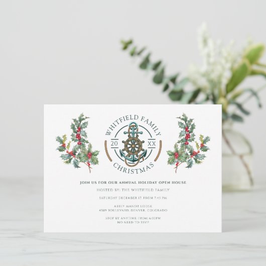 航海のクリスマスホリデーオープンハウスパーティー 招待状 (スタンド正面)