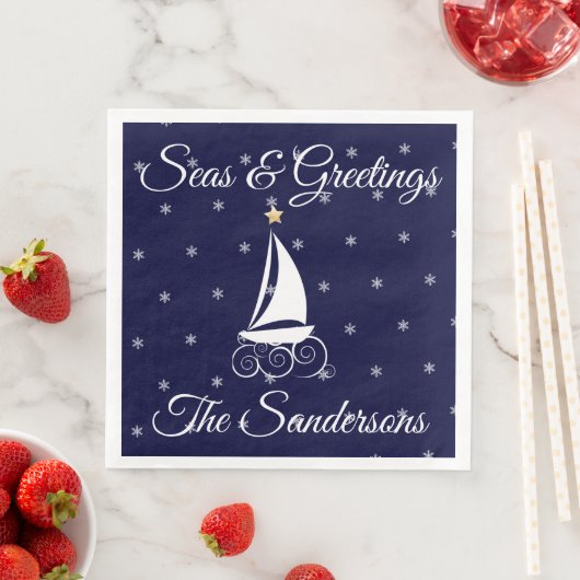 航海のクリスマス海軍の青い帆船 (インサイチュ)