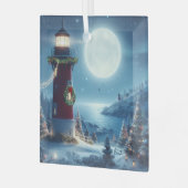 航海のクリスマス灯台 ガラスオーナメント (正面左)