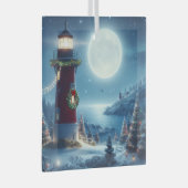 航海のクリスマス灯台 ガラスオーナメント (正面右)