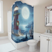 航海のクリスマス灯台 シャワーカーテン (インサイチュ)