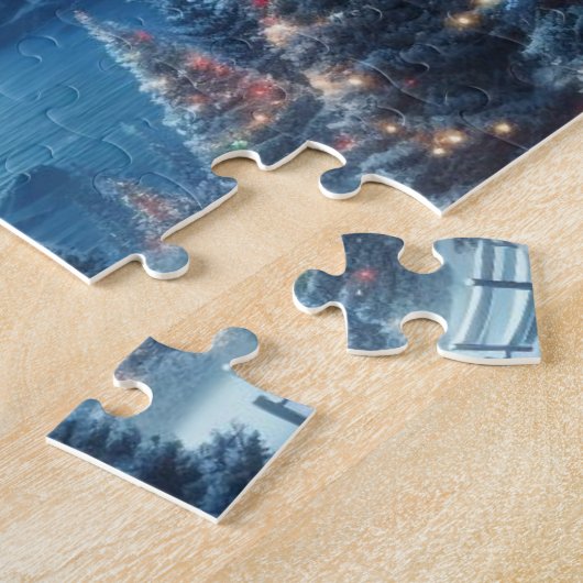 航海のクリスマス灯台 ジグソーパズル (側面)