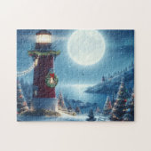 航海のクリスマス灯台 ジグソーパズル (横)