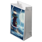 航海のクリスマス灯台 スモールペーパーバッグ (裏面アングル)