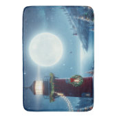 航海のクリスマス灯台 バスマット (正面縦)