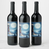 航海のクリスマス灯台 ワインラベル (ボトル)