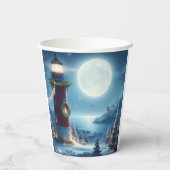 航海のクリスマス灯台 紙コップ (裏面)