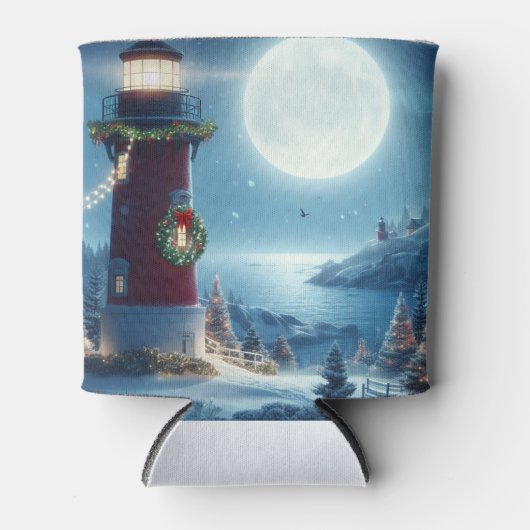 航海のクリスマス灯台 缶クーラー (正面)