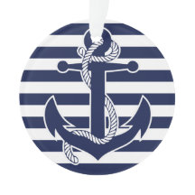 航海のクリスマス飾りブルーアクリルいかり