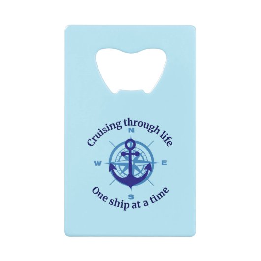 航海のクルージング クレジットカード栓抜き (正面)